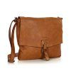 Dámská kožená crossbody kabelka Mazzini M46 camel