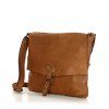Dámská kožená crossbody kabelka Mazzini M46 camel