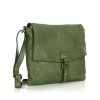 Dámská kožená crossbody kabelka Mazzini M46 zelená