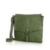 Dámská kožená crossbody kabelka Mazzini M46 zelená
