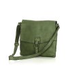 Dámská kožená crossbody kabelka Mazzini M46 zelená