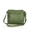 Dámská kožená crossbody kabelka Mazzini M46 zelená