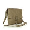 Dámská kožená crossbody kabelka Mazzini M46 béžová