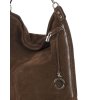 Kabelka z broušené kůže Mazzini M92Mb tmavě hnědá