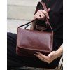 Kožená crossbody kabelka Mazzini M17M8 hnědá