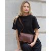 Kožená crossbody kabelka Mazzini M17M8 hnědá