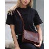 Kožená crossbody kabelka Mazzini M17M8 hnědá