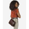 Kožená crossbody kabelka Mazzini M17M8 tmavě hnědá