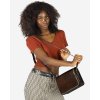 Kožená crossbody kabelka Mazzini M17M8 tmavě hnědá