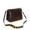 Kožená crossbody kabelka Mazzini M17M8 tmavě hnědá
