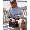 Kožená crossbody kabelka Mazzini M17M8 tmavě hnědá