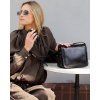 Kožená crossbody kabelka Mazzini M17M8 černá