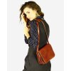 Kožená crossbody kabelka Mazzini M17M8 camel
