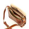 Kožená crossbody kabelka Mazzini M17M8 camel