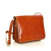 Kožená crossbody kabelka Mazzini M17M8 camel