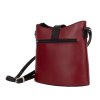 Kožená crossbody kabelka Giulia 17A červená černá (2)