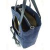 Kožená shopper bag kabelka Vera Pelle SV55N modrá