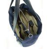 Kožená shopper bag kabelka Vera Pelle SV55N modrá