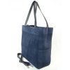 Kožená shopper bag kabelka Vera Pelle SV55N modrá