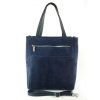 Kožená shopper bag kabelka Vera Pelle SV55N modrá