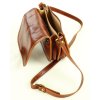 Kožená crossbody kabelka přes rameno Mazzini M12M7 camel
