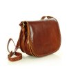 Kožená crossbody kabelka přes rameno Mazzini M12M7 camel