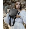 Kožená crossbody kabelka přes rameno Mazzini M230 černá