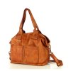 Dámská kožená shopper bag kabelka Mazzini M169 camel