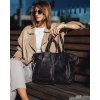 Dámská kožená shopper bag kabelka Mazzini M169 černá
