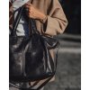 Dámská kožená shopper bag kabelka Mazzini M169 černá