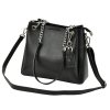Kožená kabelka přes rameno Luka 19-62 černá