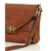 Kožená kabelka přes rameno Mazzini M11M hnědá