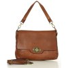 Kožená kabelka přes rameno Mazzini M11M hnědá
