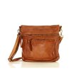 Kožená crossbody kabelka Mazzini M60 camel
