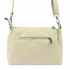 Kožená crossbody kabelka MiaMore 01-002 béžová