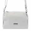Kožená crossbody kabelka MiaMore 01-002 šedá