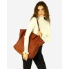 Dámská kožená shopper bag kabelka Mazzini M1M86 camel