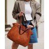 Dámská kožená shopper bag kabelka Mazzini M1M86 camel