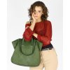 Dámská kožená shopper bag kabelka Mazzini M1M86 zelená