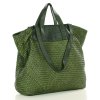 Dámská kožená shopper bag kabelka Mazzini M1M86 zelená