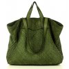 Dámská kožená shopper bag kabelka Mazzini M1M86 zelená
