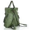 Kožená kabelka přes rameno Mazzini M166 zelená