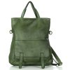 Kožená kabelka přes rameno Mazzini M166 zelená