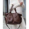 Dámská kožená shopper bag kabelka Mazzini M169 hnědá