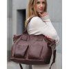 Dámská kožená shopper bag kabelka Mazzini M169 hnědá