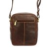 Pánská kožená taška přes rameno Peterson PTN TB-117-COM hnědá