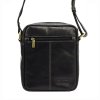Pánská kožená taška přes rameno Peterson PTN TB-709-COM černá