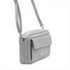 Kožená crossbody kabelka MiaMore 01-041 šedá