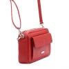 Kožená crossbody kabelka MiaMore 01-041 červená