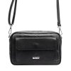 Kožená crossbody kabelka MiaMore 01-041 černá